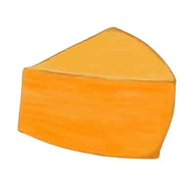 a hand-drawn picture of a piece of Cheddar