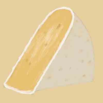 picture of a slice of brie
