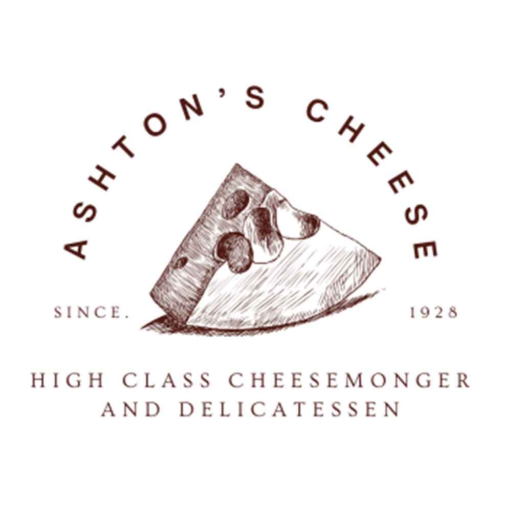 logo containing a cheese with the name of the shop